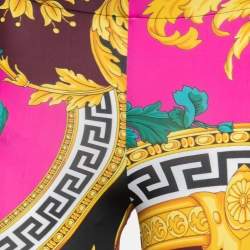 Pre Owned Versace Multicolor Voyage Barocco Print Stretch Jersey Leggings S