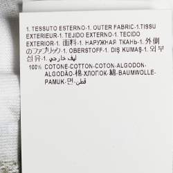 مملوكة مسبقًا Versace Monochrome Tie-Dye Print Jersey Asymmetric T-Shirt L