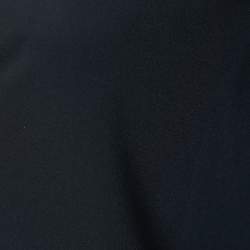 Pre Owned Versace Black Crepe Power Shoulder Mini Dress M