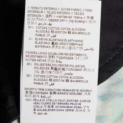 Pre Owned Versace Green Jungle Print Denim Mini Skirt S