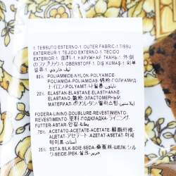 Pre Owned Versace Gold Barocco & Leopard Print Coated Knit Leggings L