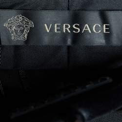 Versace Black Stretch Wool Tailored Trousers M