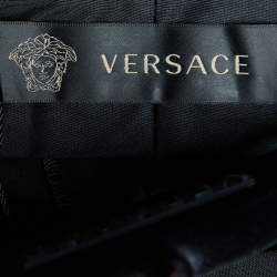 Versace Black Stretch Wool Tailored Trousers L