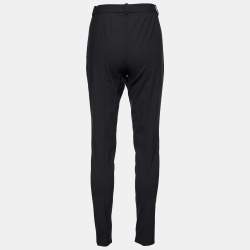 Pre Owned بنطلون فيرساتشي مفصل صوف مرن أسود مقاس صغير ( سمول )