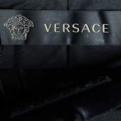 Versace Black Stretch Wool Tailored Trousers L
