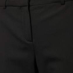 Versace Black Stretch Wool Tailored Trousers L