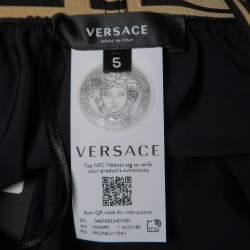 Pre Owned Versace Black Medusa Waistband Swim Shorts XXL