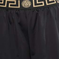 Pre Owned Versace Black Medusa Waistband Swim Shorts XXL