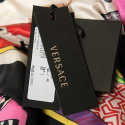 Versace Multicolor Printed Cotton Sleeveless Blazer & Pants S