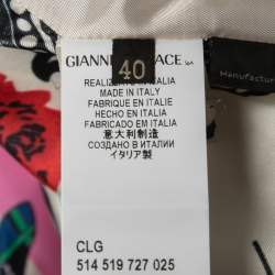 Versace Multicolor Printed Cotton Sleeveless Blazer & Pants S