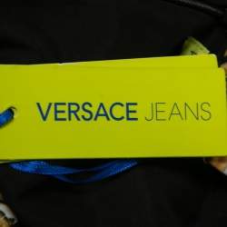 Versace Jeans Black Baroque Print Crepe Sleeveless Midi Dress S