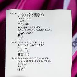 Versace Azalea Pink Crepe Lace Up Detail Midi Dress M