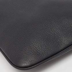 Versace Black Leather La Medusa Wristlet Clutch