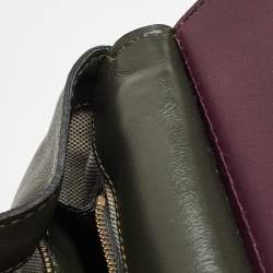 مملوكة مسبقًا حقيبة يد توتس فيرساتشي بالازو جلد ثلاثي اللون