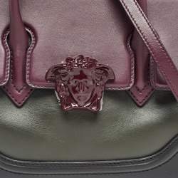 مملوكة مسبقًا حقيبة يد توتس فيرساتشي بالازو جلد ثلاثي اللون