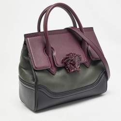 مملوكة مسبقًا حقيبة يد توتس فيرساتشي بالازو جلد ثلاثي اللون