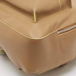 Pre Owned Versace Tan/Yellow Leather La Medusa Backpack