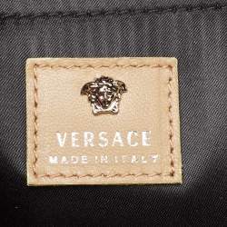Pre Owned Versace Tan/Yellow Leather La Medusa Backpack