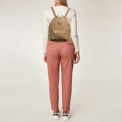 Pre Owned Versace Tan/Yellow Leather La Medusa Backpack