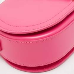 Versace Pink Leather Greca Goddess Shoulder Bag