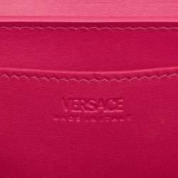 Versace Pink Leather Greca Goddess Shoulder Bag