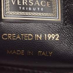 Versace Gold Leather Tribute Medallion Satchel