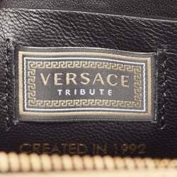 Versace Gold Leather Tribute Medallion Satchel