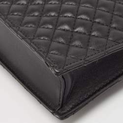 Pre Owned Versace Black Leather Medusa Zip Wristlet Convertible Crossbody Bag