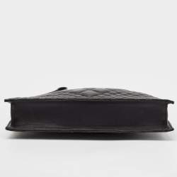 Pre Owned Versace Black Leather Medusa Zip Wristlet Convertible Crossbody Bag