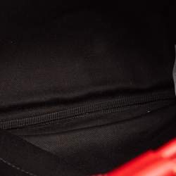 Versace Red Quilted Leather Medusa Tribute Drawstring Backpack