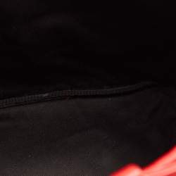 Versace Red Quilted Leather Medusa Tribute Drawstring Backpack