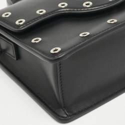 Versace Black Leather Small Medusa Top Handle Bag