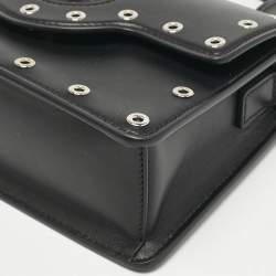 Versace Black Leather Small Medusa Top Handle Bag