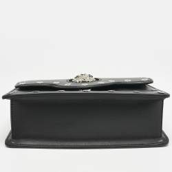 Versace Black Leather Small Medusa Top Handle Bag