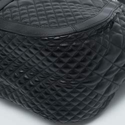 Versace Black Quilted Leather Large Greca Goddess Tote