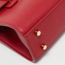 Pre Owned حقيبة يد فيرساتشي ميدوسا جلد أحمر 95