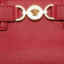 Pre Owned حقيبة يد فيرساتشي ميدوسا جلد أحمر 95