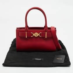 Pre Owned حقيبة يد فيرساتشي ميدوسا جلد أحمر 95