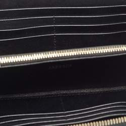 مملوكة مسبقًا Versace Black Baroque Print Leather La Medusa Zip Around Wallet