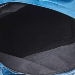 Pre Owned Versace Blue Nylon and Leather Medusa Pallazo Backpack 