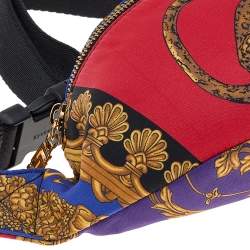 Versace Multicolor Printed Nylon Belt Bag
