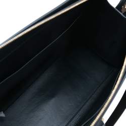 Pre Owned حقيبة يد فيرساتشي مرصعة ميدوسا تربيوت جلد أسود