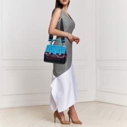 Pre Owned Versace Tri Color Leather Palazzo Empire Tote