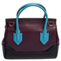 Pre Owned Versace Tri Color Leather Palazzo Empire Tote