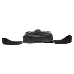 Pre Owned Versace Black Leather La Medusa Belt Bag