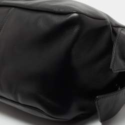 Pre Owned Versace Black Leather Medusa Head Tote
