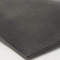 Pre Owned Versace Black Leather Medusa Wristlet Zip Pouch