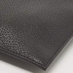 Pre Owned Versace Black Leather Medusa Wristlet Zip Pouch