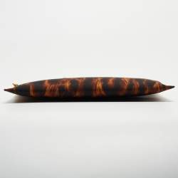 Versace Brown/Black Leopard Print Nylon Zip Wristlet Pouch