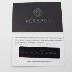 Pre Owned Versace Black/Gold Baroque Medusa Print Nylon Wristlet Pouch